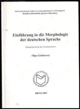 Olga Geislerová: Einführung in die Morphologie der deutschen Sprache