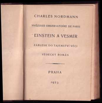 Charles Nordmann: Einstein a vesmír