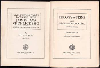 Jaroslav Vrchlický: Eklogy a písně