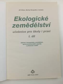 Jiří Urban: Ekologické zemědělství
