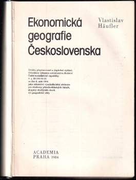 Vlastislav Häufler: Ekonomická geografie Československa