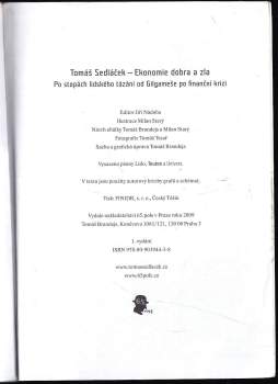 Tomáš Sedláček: Ekonomie dobra a zla