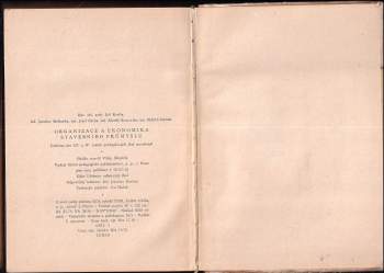 Jiří Krofta: Ekonomika a organizace stavebního průmyslu