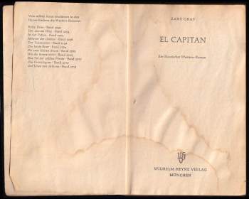 Zane Grey: El capitan