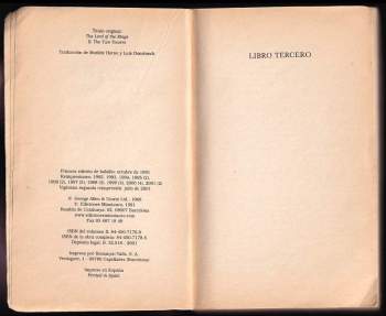 J. R. R Tolkien: El Senor De Los Anillos : Las dos Torres