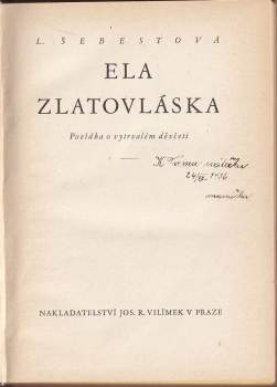 Luisa Šebestová: Ela zlatovláska