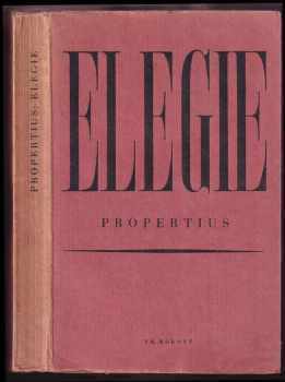 Elegie - Sextus Propertius (1945, František Borový) - ID: 71142