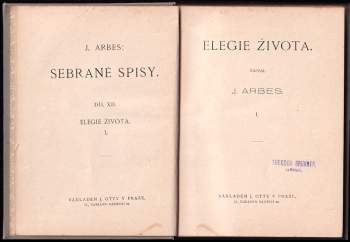 Jakub Arbes: Elegie života