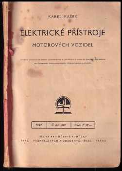 Elektrické přístroje motorových vozidel ...