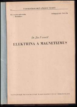 Ján Vanovič: Elektrina a magnetizmus