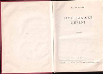 Josef Horák: Elektronické měření