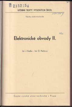 Jiří Kadlec: Elektronické obvody
