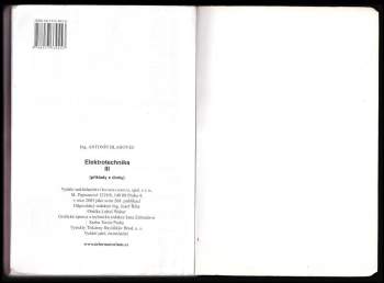 Antonín Blahovec: Elektrotechnika