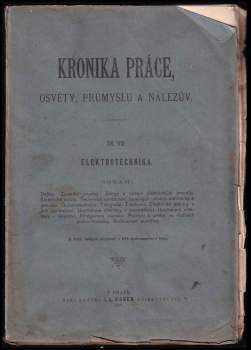 Elektrotechnika - Kronika práce, osvěty, průmyslu a nálezův VIII.