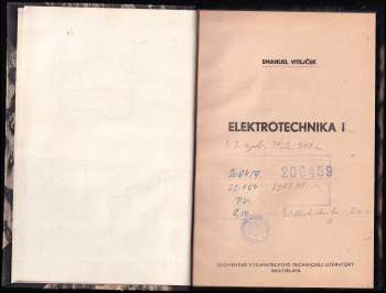 Emanuel Vitejček: Elektrotechnika