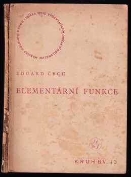 📗 Elementární funkce Eduard Čech 1944