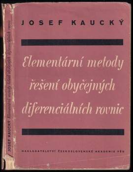Elementární metody řešení obyčejných diferenciálních rovnic