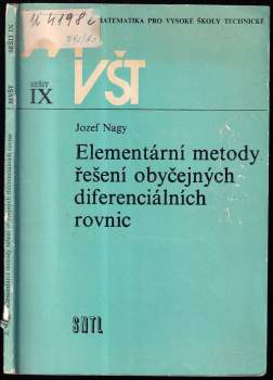 Elementární metody řešení obyčejných diferenciálních rovnic