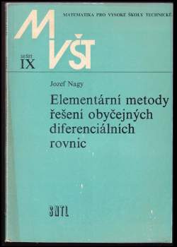 Elementární metody řešení obyčejných diferenciálních rovnic