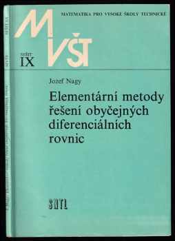 Elementární metody řešení obyčejných diferenciálních rovnic