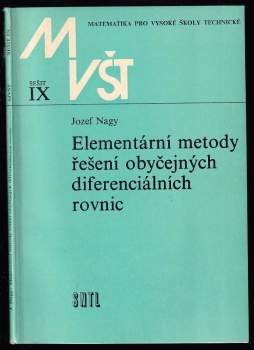 Elementární metody řešení obyčejných diferenciálních rovnic