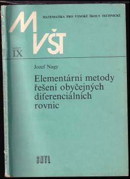 Elementární metody řešení obyčejných diferenciálních rovnic