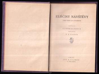 Elinor Glyn: Eliščiny návštěvy
