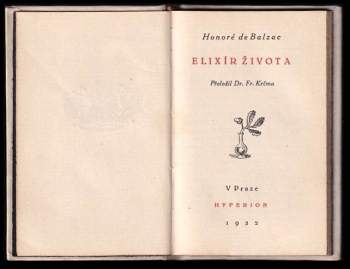 Honoré de Balzac: Elixír života