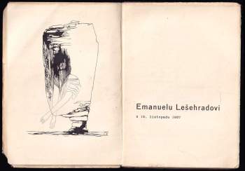 Emanuel Lešehrad: Emanuelu Lešehradovi k 15. listopadu 1937