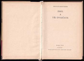 Erich Kastner: Emil a tři dvojčata