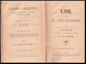 Jean-Jacques Rousseau: Emil, čili, O vychování