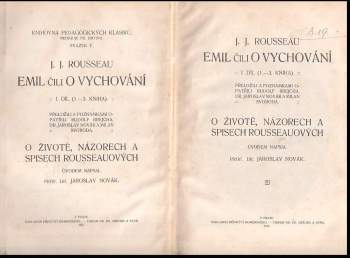 Jean-Jacques Rousseau: Emil, čili, O vychování