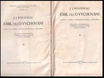 Jean-Jacques Rousseau: Emil, čili, O vychování