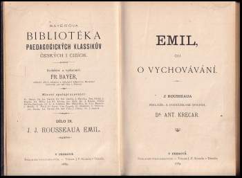 Jean-Jacques Rousseau: Emil, čili, O vychovávání