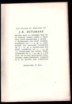 Joris-Karl Huysmans: En Marge - Études et Préfaces