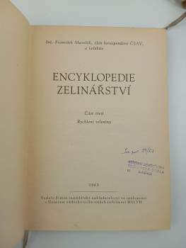 František Mareček: Encyklopedie zelinářství