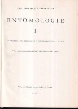 Jan Obenberger: Entomologie