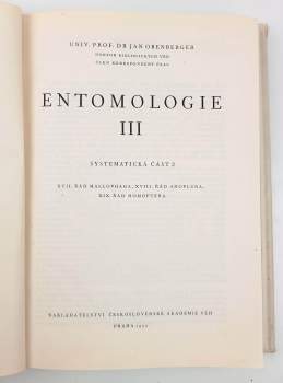 Jan Obenberger: Entomologie