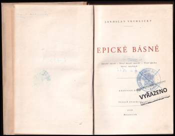 Jaroslav Vrchlický: Epické básně