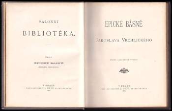 Jaroslav Vrchlický: Epické básně Jaroslava Vrchlického
