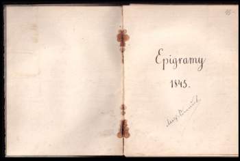 Karel Havlíček Borovský: Epigramy 1845