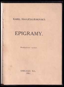 Karel Havlíček Borovský: Epigramy