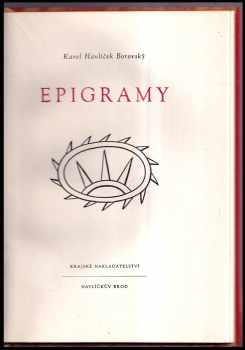 Karel Havlíček Borovský: Epigramy