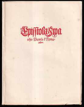 Episstola Swatého Pawla k Řjmanům - Výňatek z díla - Nowý Zákon w nově do Česstiny přeložený - Blahoslavův Nový Zákon z roku 1568]