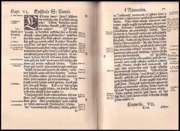 Pavel: Episstola Swatého Pawla k Řjmanům - Výňatek z díla - Nowý Zákon w nově do Česstiny přeložený - Blahoslavův Nový Zákon z roku 1568]