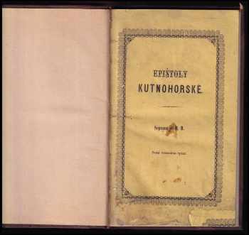Karel Havlíček Borovský: Epištoly kutnohorské