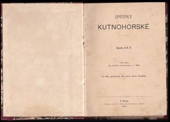 Karel Havlíček Borovský: Epištoly Kutnohorské