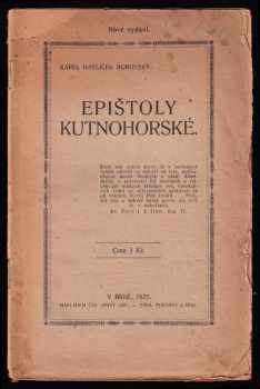 Karel Havlíček Borovský: Epištoly Kutnohorské