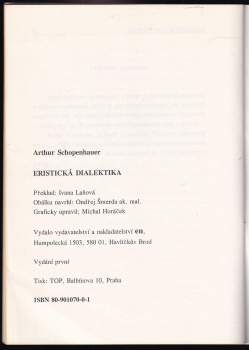 Arthur Schopenhauer: Eristická dialektika