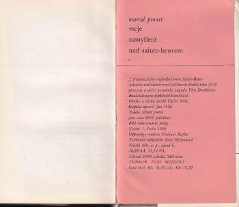 Marcel Proust: Eseje